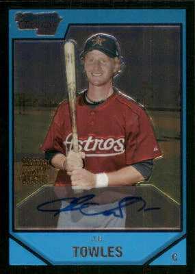 2007 Bowman Chrome Prospects #BC225 J.R. Towles AU - Image 1 of 2