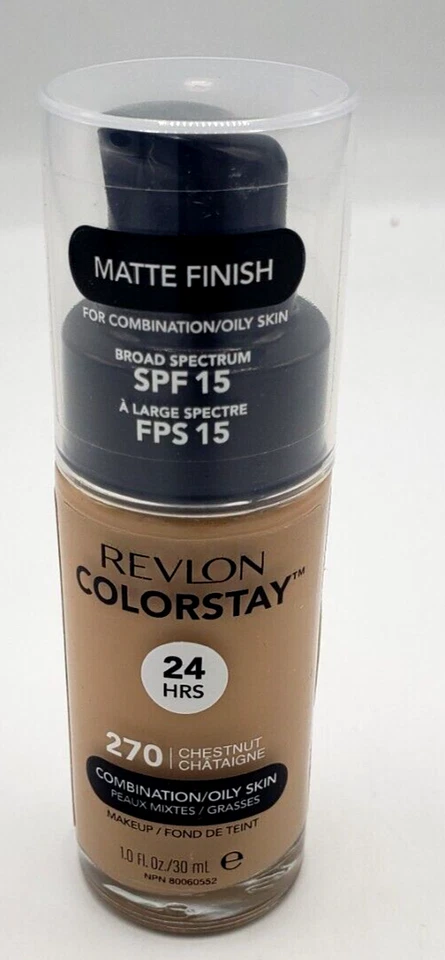 NEW Revlon Colorstay Makeup Foundation Combination/Oily Skin-270 CHESTNUT - Image 1 of 1