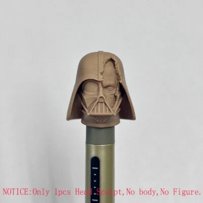 1/12 Scale Black Knight Darth Vader Hood Head Sculpt Unpainted Fit 6" ML Figure - Image 1 of 2