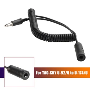 7.1mm Headset Extension Cable Tactical Headphone for TAC-SKY U-92A/U to U-174/U - Zdjęcie 1 z 15