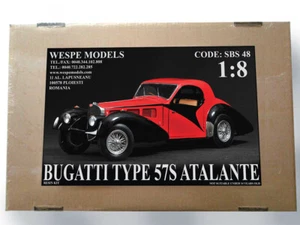 KIT 1:8 BUGATTI TIPO 57S ATALANTE WESPE MODELLI resina auto sportiva SBS48 - Foto 1 di 1