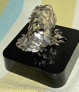 Vintage Crdl Magnetic Desk Fidget Kenetic Toy Sculpture Silver Diamonds - Picture 1 of 7