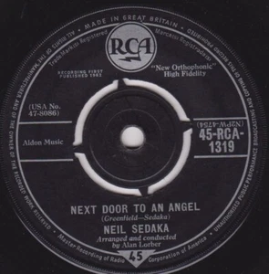 Neil Sedaka – Next Door To An Angel (RCA 1962) 7" vinyl single VG/- - Imagen 1 de 4