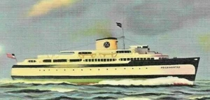 Postal de colección S. S. Pocahontas Ferry Transport Little Creek & Kiptopeke VA - Imagen 1 de 3