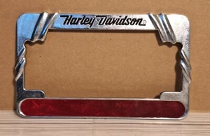 Harley Davidson Chrome Motorcycle License Plate Frame Mount Holder Cover Genuine - Picture 1 of 6