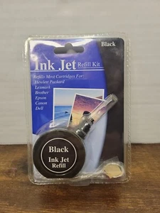 "Ink Jet Refill Kit Black" For Hewlett Packard Lexmark Brother Epson Canon Dell - Picture 1 of 2