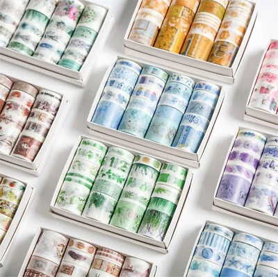 AU 20 Rolls Sticky Washi Tape Papers Scrapbooking Sea Woodland Note Stickers - image 1 of 4