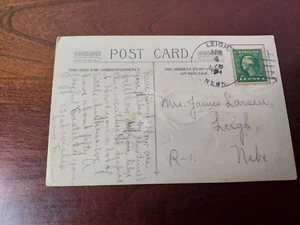 Rare Green 1 cent George Washington Stamp one cent on Postcard vintage - Picture 1 of 4