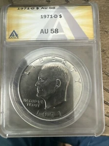 1971 d eisenhower dollar ANACS AU-58 Denver mint, nice coin!! - Picture 1 of 2