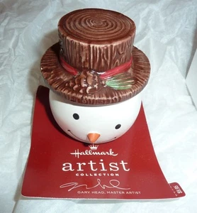 Hallmark Artist Collection Gary Head muñeco de nieve apilable sal y pimienta agitador conjunto - Imagen 1 de 6
