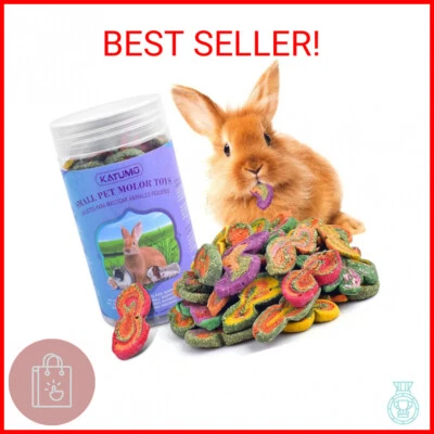 KATUMO Rabbit Chew Toys, 180g Timothy Grass Treats Small Animal Molar Toys for G