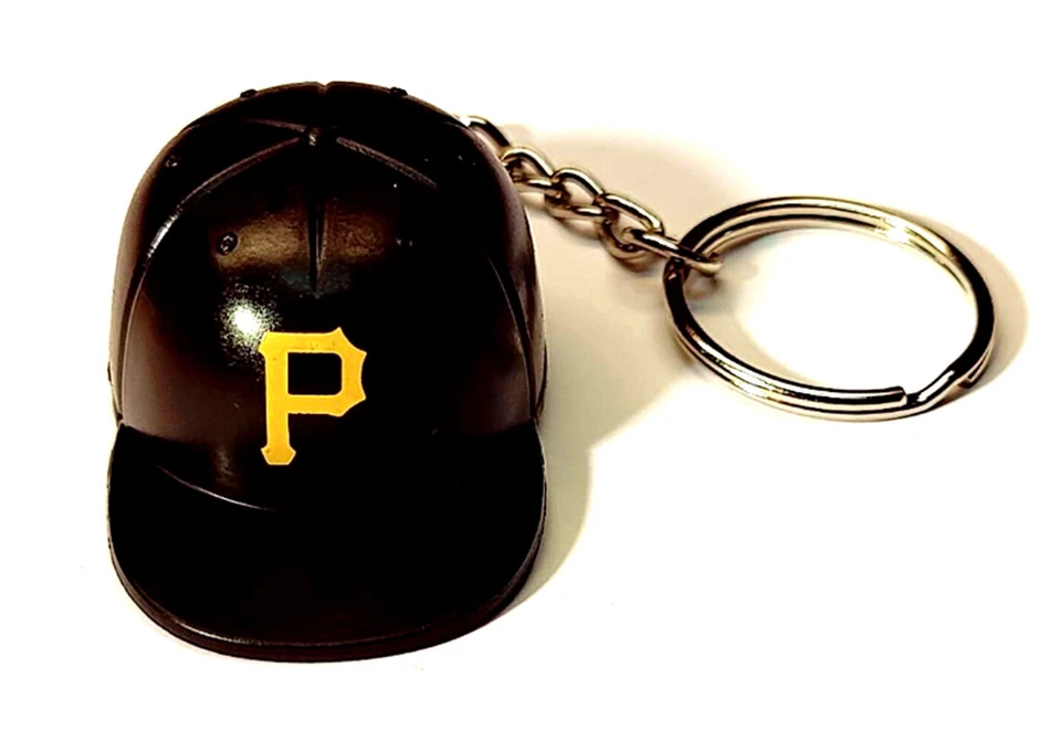 PITTSBURGH PIRATES MLB KEYCHAIN PULL CAP HAT 2" LONG PLASTIC LICENSED BASEBALL - Image 1 of 1