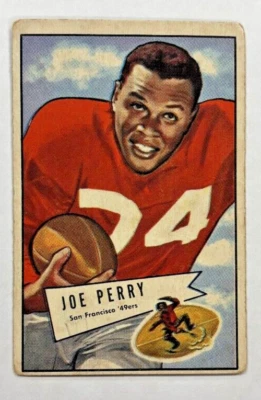 Fútbol americano grande Joe Perry 1952 Bowman #83 San Francisco 49ers en muy buen estado+ Foto 1 de 3