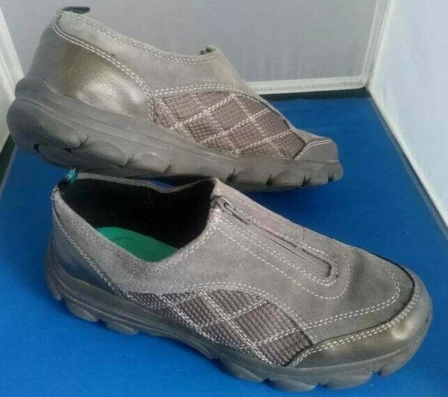 Croft and Barrow размер 8 M серый кожаный ходьбы SlipOn повседневные туфли кроссовки-EUC! - Изображение 1 из 4