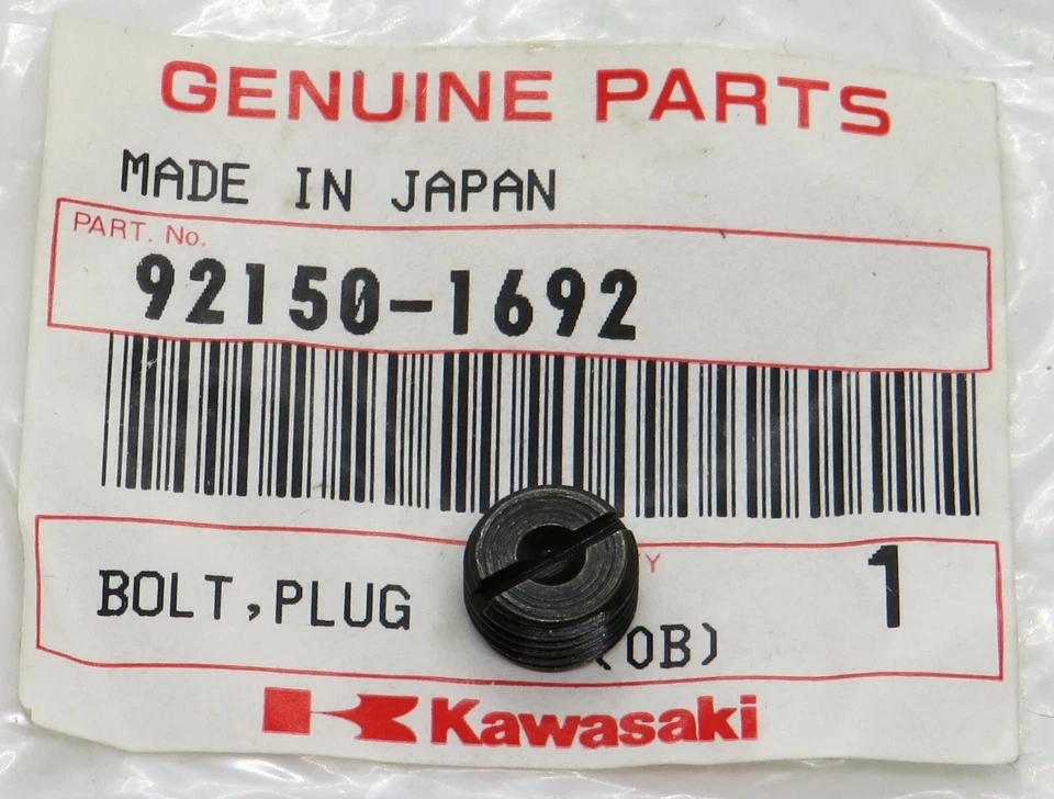 92150-1692 Perno de enchufe de freno Kawasaki para KLX250 KLX650 KDX200 BR125 ZR750 KLX300 Foto 1 de 1