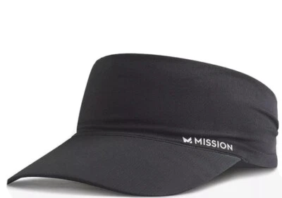 MISSION Visera de Enfriamiento Negro Sombrero de Enfriamiento Instantáneo Visera de Sol Ligera Secado Rápido Foto 1 de 2