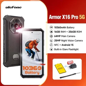 Ulefone Armor X16 Pro Rugged Phone 256GB 10360mAh Glare Flashlight Night Camera - Picture 1 of 18