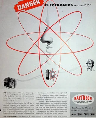 Anuncio original de grabadoras vintage de 1938: Raytheon, escucha "MEET YOUR NAVY" Foto 1 de 2