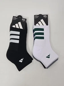 Adidas Mens Quarter Cushioned Socks 3 Pair Size 6-12 NWT - Picture 1 of 3