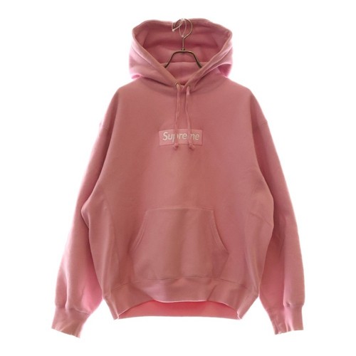 Felpa con cappuccio SUPREME 24AW box logo pullover rosa usata e5fe826b16bcf1