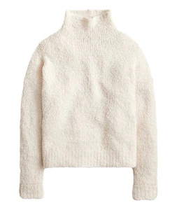 J. Crew Damen Elfenbein Rollkragen Pullover Bouclé Garn Kuschelig Winter Weiß Kastig XL - Bild 1 von 13