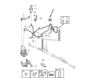 VOLVO XC60 MK1 Servolenkungsschlauch Druckleitung RHD 32400229 NEU ORIGINAL - Picture 1 of 2