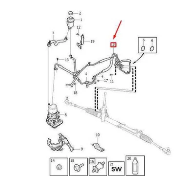 VOLVO XC60 MK1 Servolenkungsschlauch Druckleitung RHD 32400229 NEU ORIGINAL - Image 1 of 2