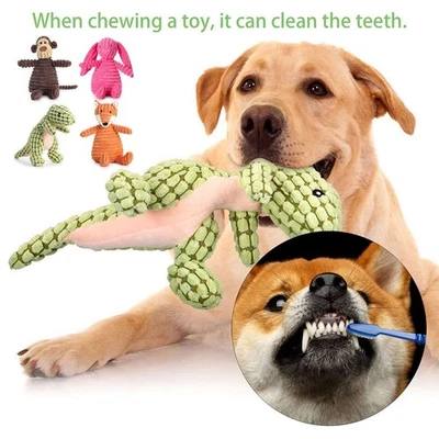 Chew Toy Squeaky Plush Dog Toy For Aggressive Chewers With Chew Pet Toys US - Image 1 of 4