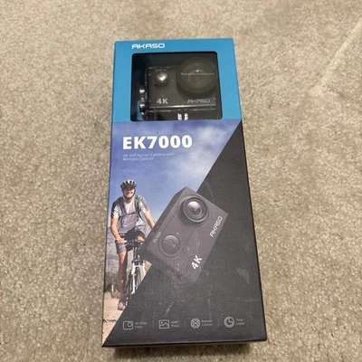 Akaso EK7000 4K 30FPS Waterproof Helmet Action Camera Black New Sealed - Image 1 of 4