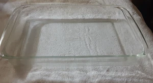 Pyrex 233-N Klarglas rechteckig Auflaufform/Kuchenform 33x23x5 cm 13x9x2 Zoll - Bild 1 von 5