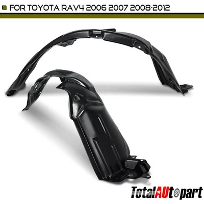 2 piezas forros de guardabarros interiores protector contra salpicaduras para Toyota RAV4 2006 2007 2008-2012 delantero Foto 1 de 4