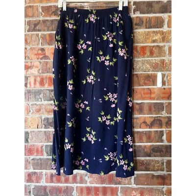 Falda midi con estampado floral cintura ajustada Foto 1 de 4