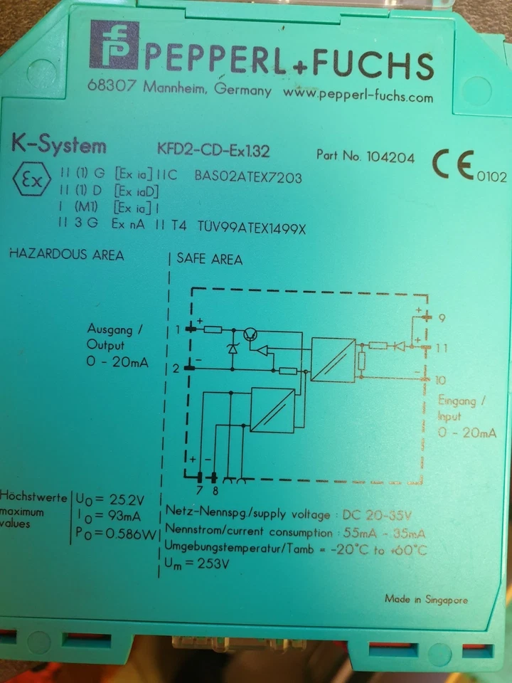 PEPPERL+ FUCHS KFD2-CD-Ex132 - Image 1 of 1