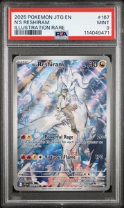2025 Pokemon JTG EN-Journey Together N'S Reshiram #167 Illustration Rare PSA 9 - Bild 1 von 2