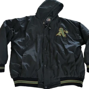Chaqueta con Capucha Cremallera Completa XL De Colección Años 90 MLB Starter Oakland A’s Athletics - Imagen 1 de 15