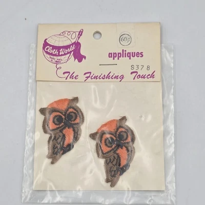 Vintage Retro Owl Patch Applique 70's Cloth World  - Image 1 of 3