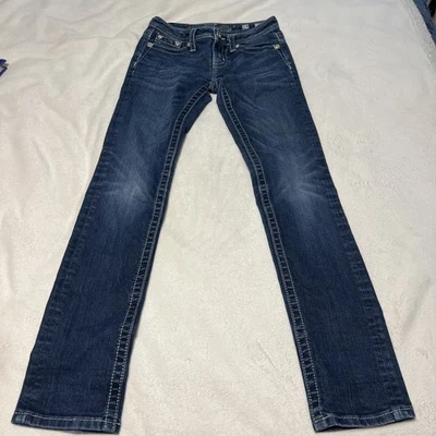 Pantalones de mezclilla ajustados Miss Me bolsillos adornados para niña talla 14 JK6228s  Foto 1 de 4