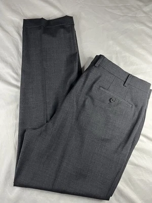 Calça social masculina Ralph Lauren lã carvão plissada frontal 38x32 (120) - Imagem 1 de 4