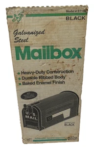 Vintage ST10B Galvanized Steel Post-Mount Mailbox New Sealed Box US Mail Style - Picture 1 of 8