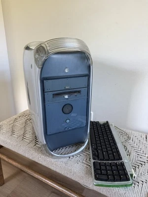🍊Vintage 1999 Apple Power Mac G4 Desktop Computer Blue & Silver M5183 POWERS ON - Image 1 of 4