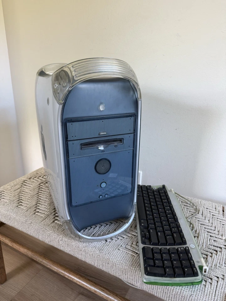 🍊Vintage 1999 Apple Power Mac G4 Desktop Computer Blue & Silver M5183 POWERS ON - Image 1 of 4
