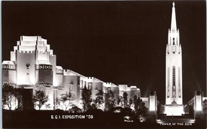 RPPC Postcard- Tower of the Sun- Golden Gate Exposition San Francisco California - Picture 1 of 2