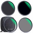 KF Concept 49-82mm Fixed Neutral Density Filter Kit ND4 8 64 1000 With Pouch Kit