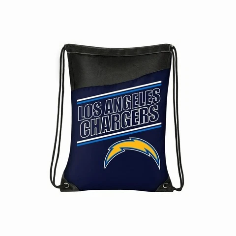 NFL Los Angeles Chargers Incline Drawstring Lightweight Backpack Backsack Cover
