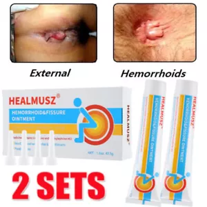2X Hemorrhoid Cream Haemorrhoids Anal Fissure Prolapse Hemorrhoid Gel Pain Piles - Picture 1 of 18
