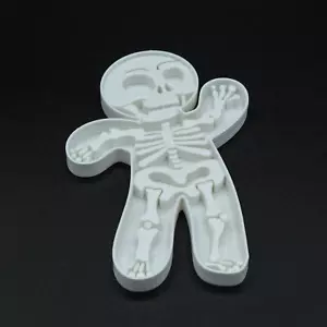 Winkendes Skelett Lebkuchen Plätzchen, Fondant, Spielteigausstecher - Bild 1 von 4