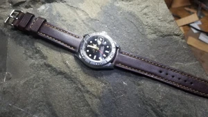 20mm watch strap genuine leather waxed, handmade Dalipi crafts, 20/18mm - Picture 1 of 11
