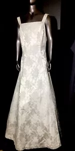 Jessica McClintock vintage wedding dress 50's To 60's Style White W/ blue touch - Picture 1 of 12