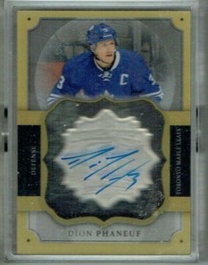 13-14 UD Upper Deck The Cup Brilliance  Dion Phaneuf  Auto