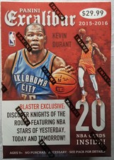 Panini Excalibur Basketball Blaster Box NBA Trading Cards 2015-16 4 Hits